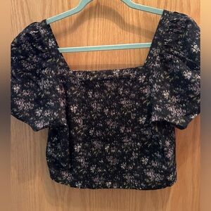 Madewell puff sleeve crop top